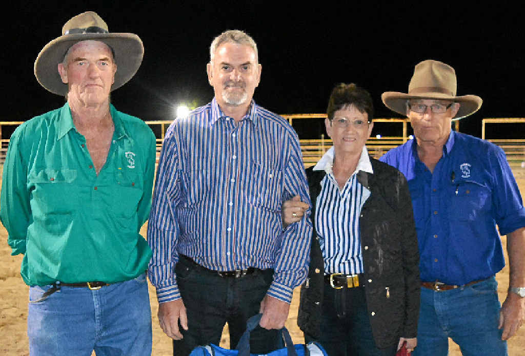 BIG BANG: Rodeo committee chairman Gerard O’Leary, major sponsors Brad and Gail Steele of Steele’s Bakery, and Warwick Show and Rodeo Society president Dr John Kiss. BIG BANG: Rodeo committee chairman Gerard O’Leary, major sponsors Brad and Gail Steele of Steele’s Bakery, and Warwick Show and Rodeo Society president Dr John Kiss.